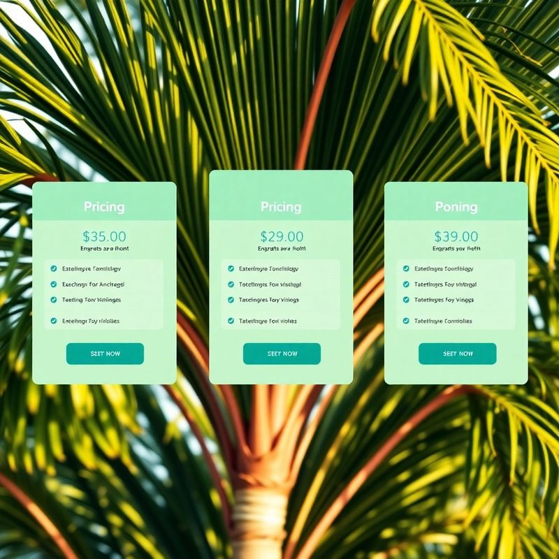 Tarjetas de planes de precios en estilo dashboard forest-cream
